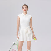 Slim polo collar tennis dress
