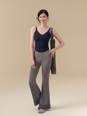 High-elastic nude slimming high-waisted bell-bottoms