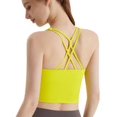 Cross back sports tank top