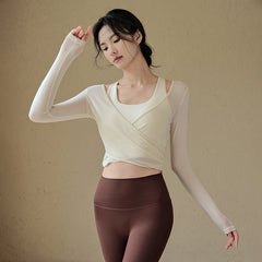 High-end temperament professional yoga long-sleeved cover-up