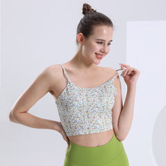 Printed one-piece sports bra