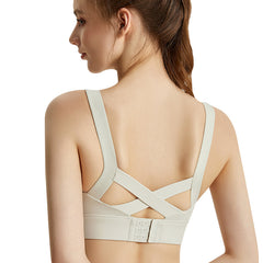 Integrated fixed cup sports bra