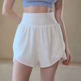 High-waisted, Anti-walking running training fitness sports breathable three-point pants