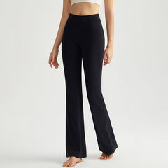 High Waisted Hip Lifting Nude Feel Antibacterial Shaping Bootcut Pants Yoga Flare Trousers