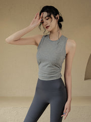 Back-beautiful vest for outer wear