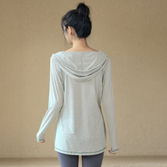 Hooded Loose-Fit Long Sleeve Pullover