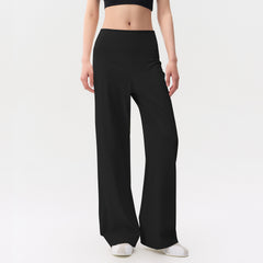 Loose straight quick-drying high-waisted sports trousers