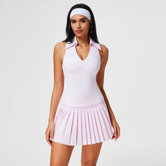 Casual short skirt vest running fitness yoga tennis suit set