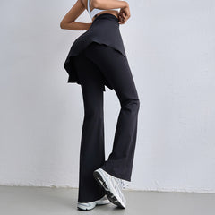 One-piece high-waisted bootcut gym pants