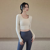 Ribbed Short Long Sleeve with Padding