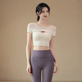 Padded slim-fit short sleeve t-shirt