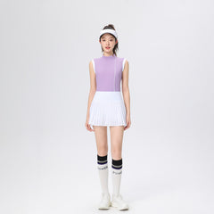 Golf sports patchwork sleeveless top