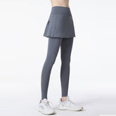 Fake two high-waisted anti-light leggings