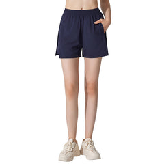 Loose straight side pocket three-point pants