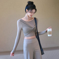 Sexy beautiful back sports long sleeves