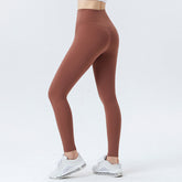 High-waisted peach buttocks nude trousers