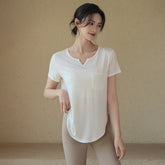 Loose, Light, Breathable sports blouse with short sleeves