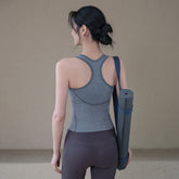 Lightweight and breathable one-piece racer-shaped beauty back fitness sports running bra