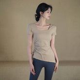 Drawstring Short Sleeve With Pads
