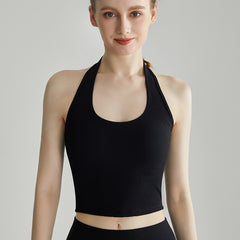 All-in-one halterneck yoga vest