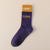 Double-layer non-slip crew socks