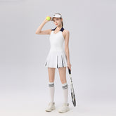 Contrast patchwork bra skirt golf tennis badminton set