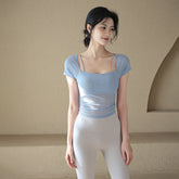 Fake Two-Piece Short Sleeve