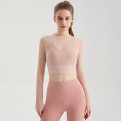 Mesh long sleeve top