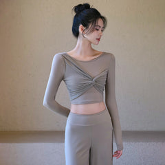 Sexy beautiful back sports long sleeves