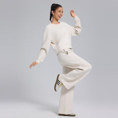 Autumn and winter new high-end lazy and loose drape sports slacks