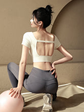Crop Back Yoga Short Sleeve T-Shirt