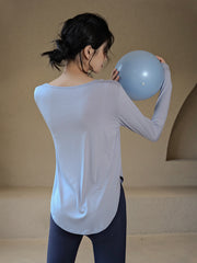 Loose yoga long-sleeved T-shirt