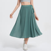 Ballet high-waisted loose-fitting strappy midi skirt