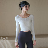 Slim short Pilates training fitness long sleeves