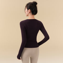 Slim and skin-friendly Pilates long sleeves