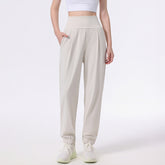 Autumn and winter high-waisted loose slimming fitness trousers