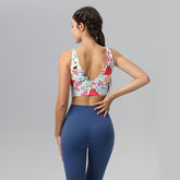 Deep V beautiful back shockproof yoga training bra
