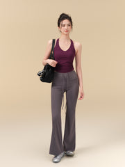 New pleated waist cut-out beauty back sports vest