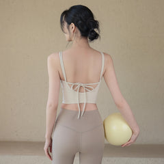 All-in-one breathable sexy running sports bra