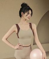 Contrast color shockproof bra