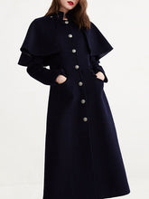 Outerwear Stand Collar Long Sleeves Convertible Retro Coat