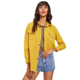 Casual Cross-Border Single Breasted Button Street Wear Denim Jacket