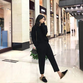 Sweater Knitted Pant Set Pullover Tracksuit Long Sleeve Loose Sweatshirt Suit