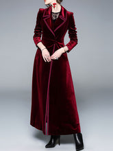 Turndown Collar Buttons Retro Wrap Coat