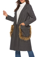 Turndown Collar Long Sleeve Pockets Coats