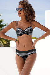 Active Polka Dot Striped Push Up Bikini - Two Piece Set
