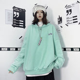 Casual Cute Loose BF Pullover Hooded Sweatshirt