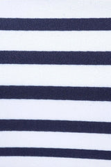 Striped Cross Back Crop Bikini - Two Piece Set