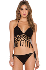 Boho Fringe Crochet Triangle Bikini - Two Piece Set