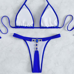 Glitter Crystal Slide Triangle String Brazilian Two Piece Bikini
